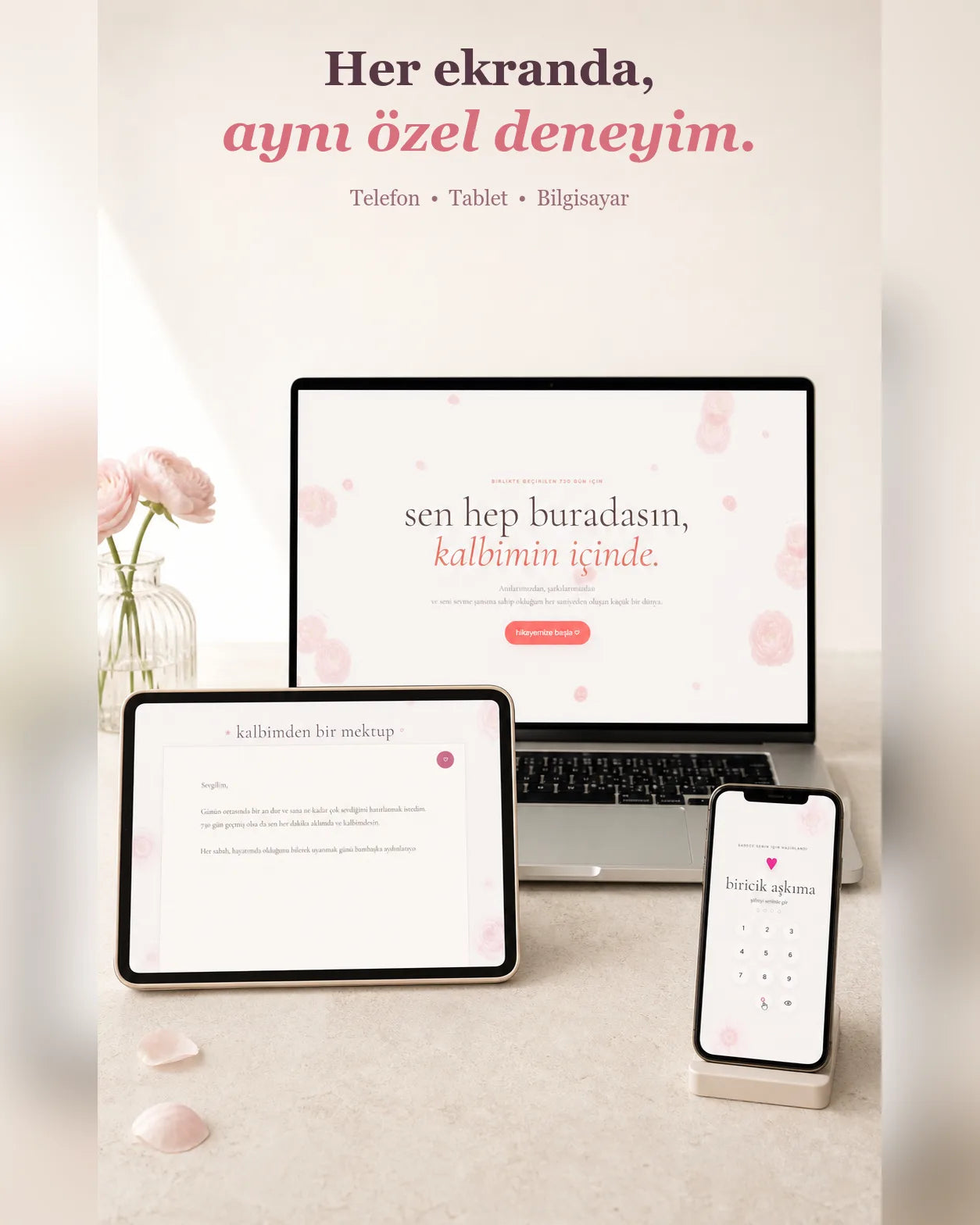 Sevgiliye Özel Web Sitesi