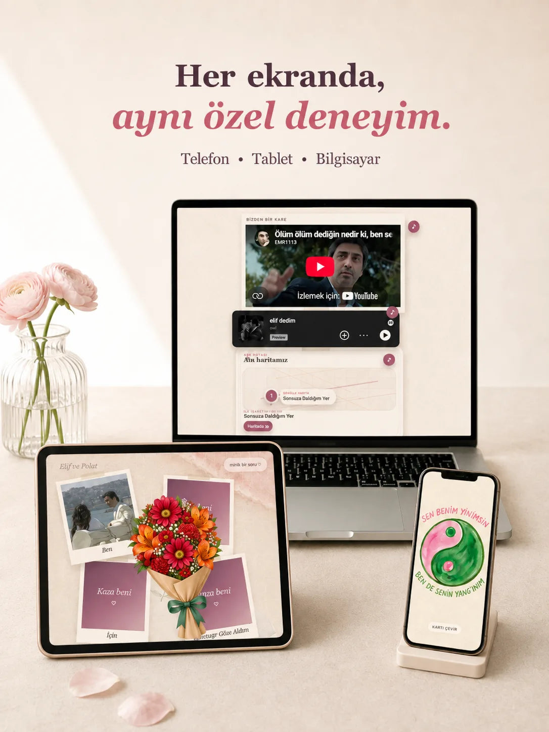 Anı Masamız – Kişiye Özel İnteraktif Anı Sayfası